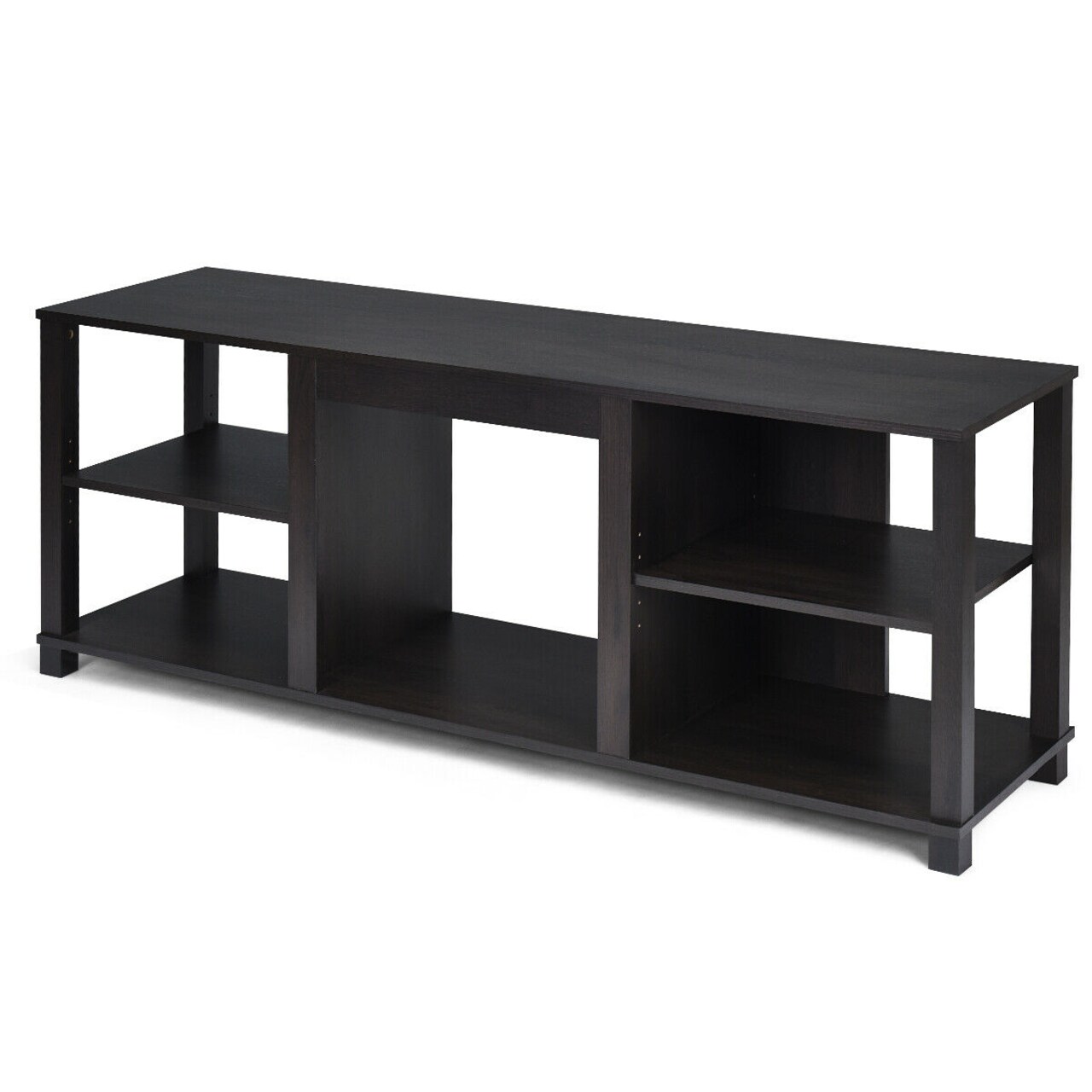 2-Tier Tv Stand Storage Cabinet Console Adjustable Shelves Living Room Up To 65"